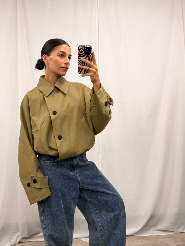 Cropped Utility Jacket - Green