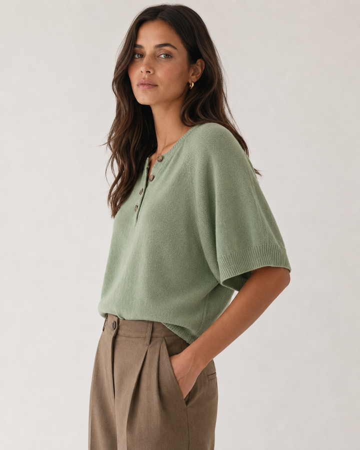 Viscose Knit Top - Pistachio Green