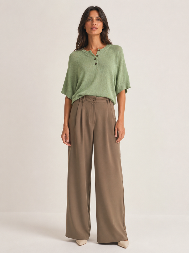 Viscose Knit Top - Pistachio Green