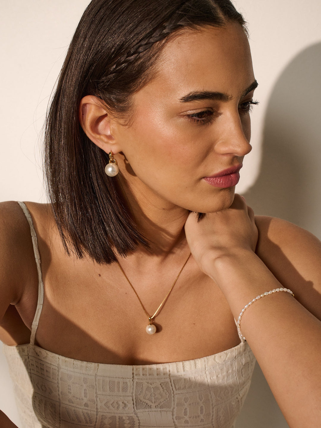 Classic Pearl 18K Gold Plated Necklace