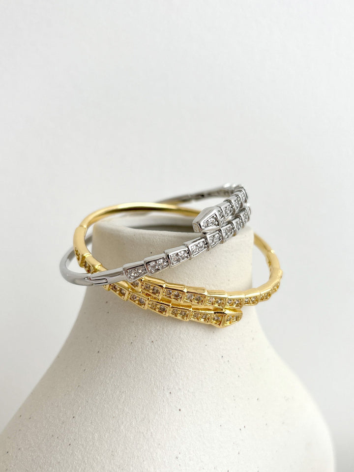 Seren Diamante Plated Bangle