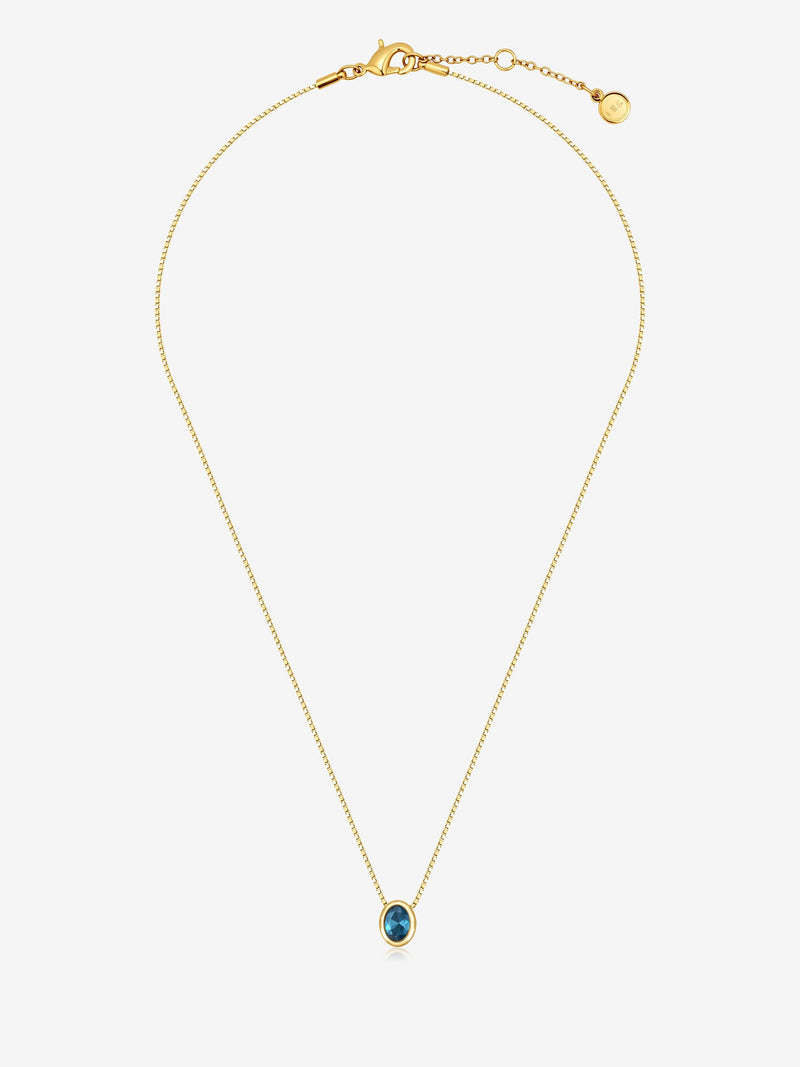 Aurora Birthstone 18K Gold Plated Necklace - August
