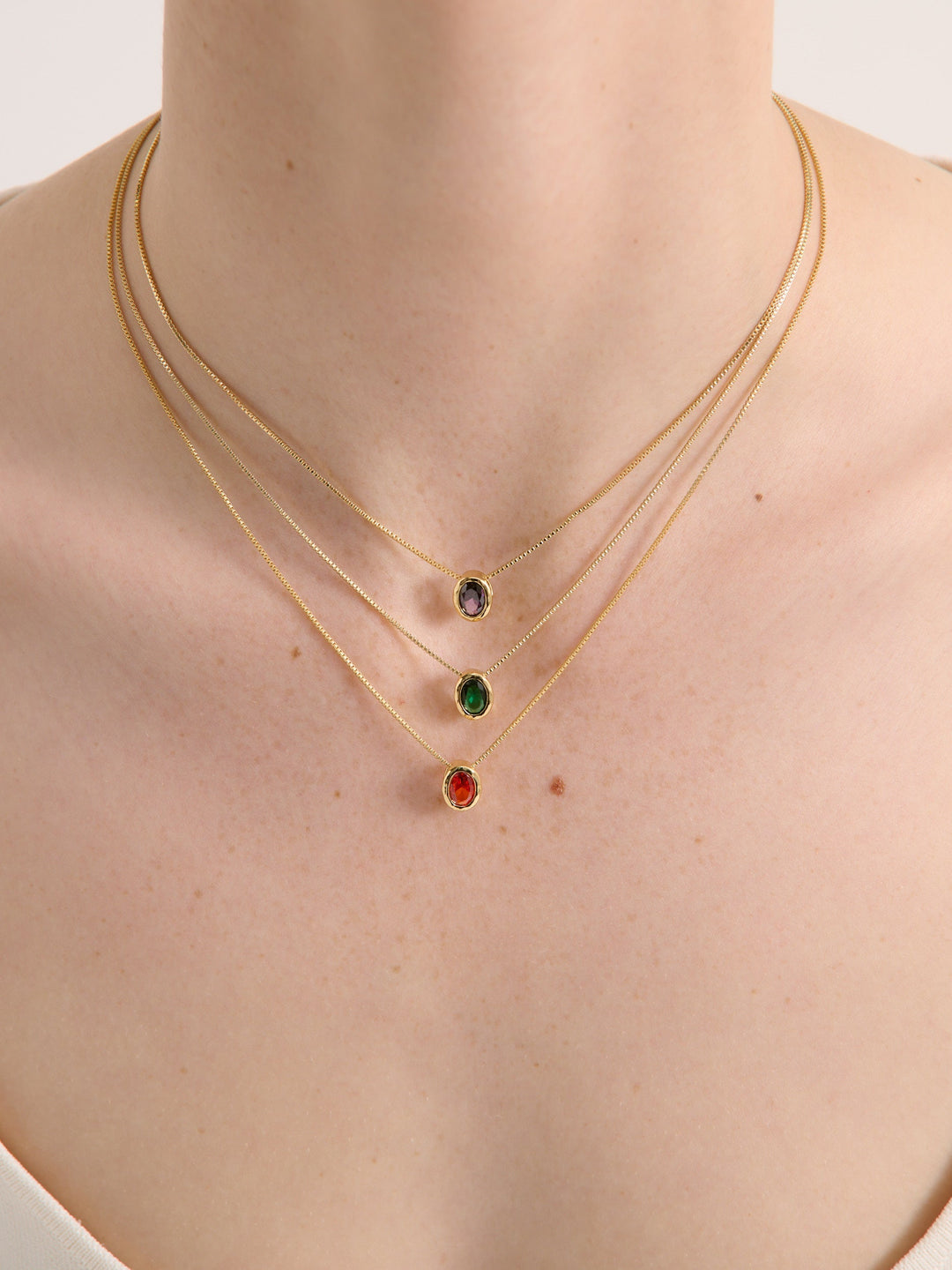 Aurora Birthstone 18K Gold Plated Necklace - May