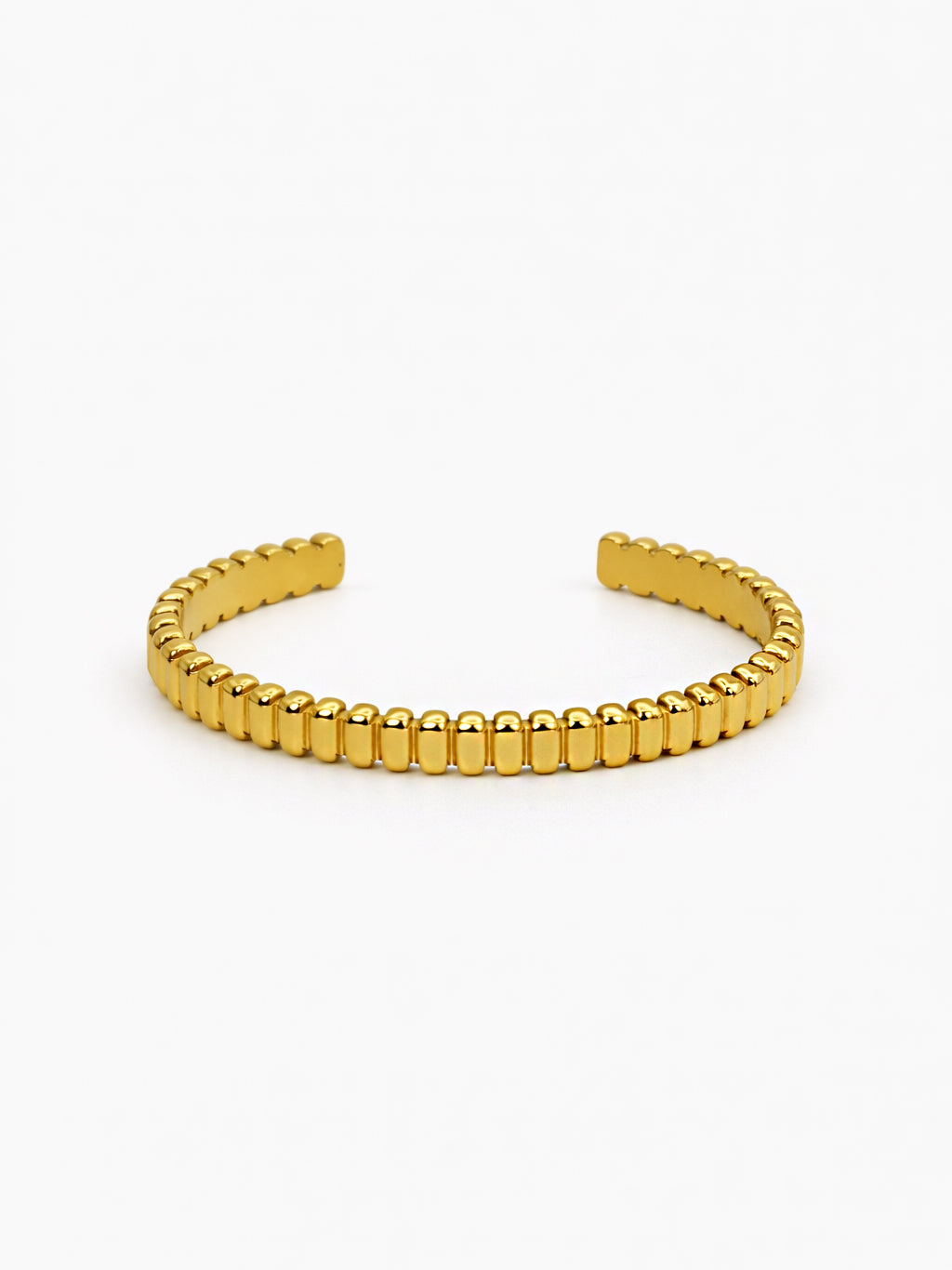 Pebble Cuff 18k Coated Gold Bangle