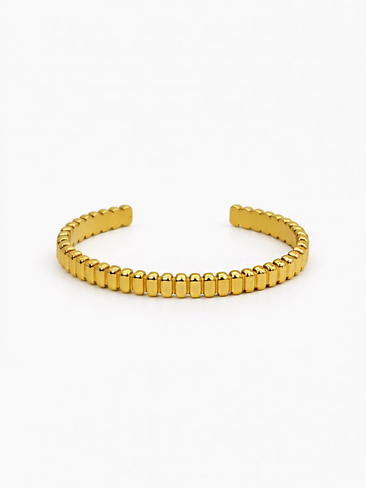 Pebble Cuff 18k Coated Gold Bangle