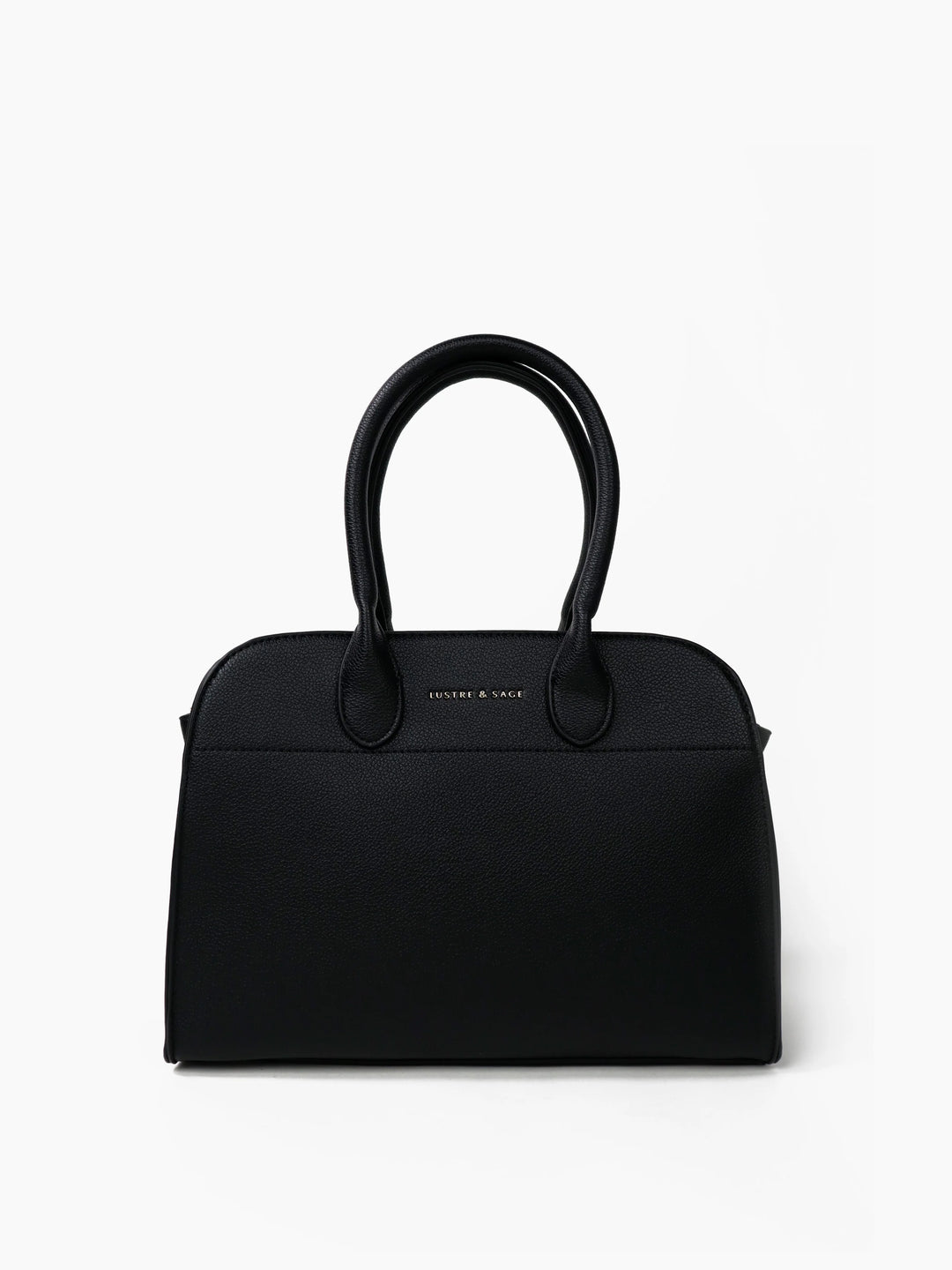 Clemence Pebbled Handbag - Black