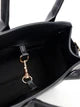 Clemence Pebbled Handbag - Black