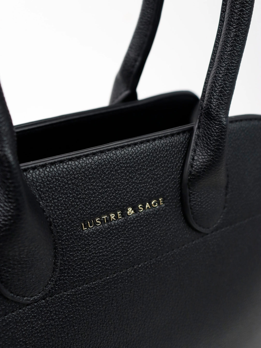 Clemence Pebbled Handbag - Black