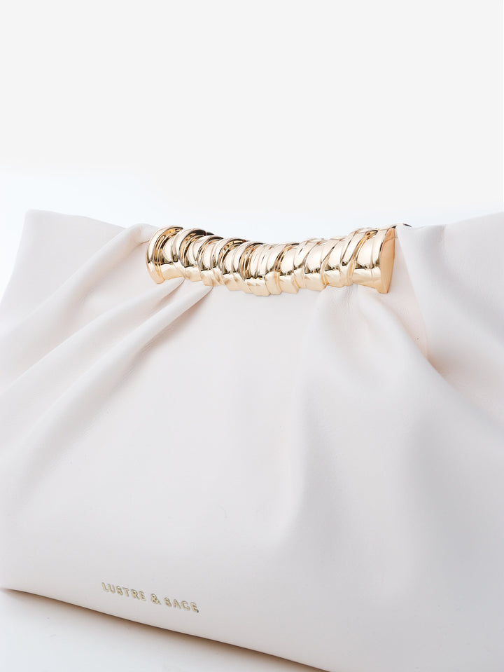 Aura Gathered Clutch Bag