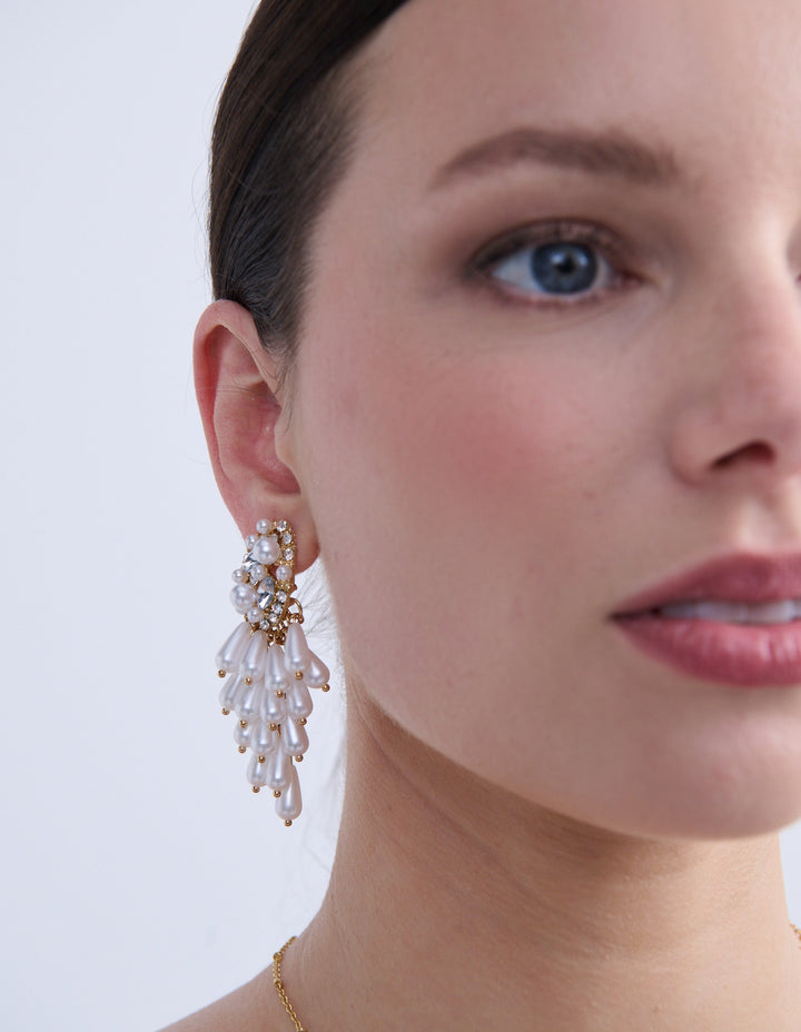 Opaline Pearl Statement Earrings