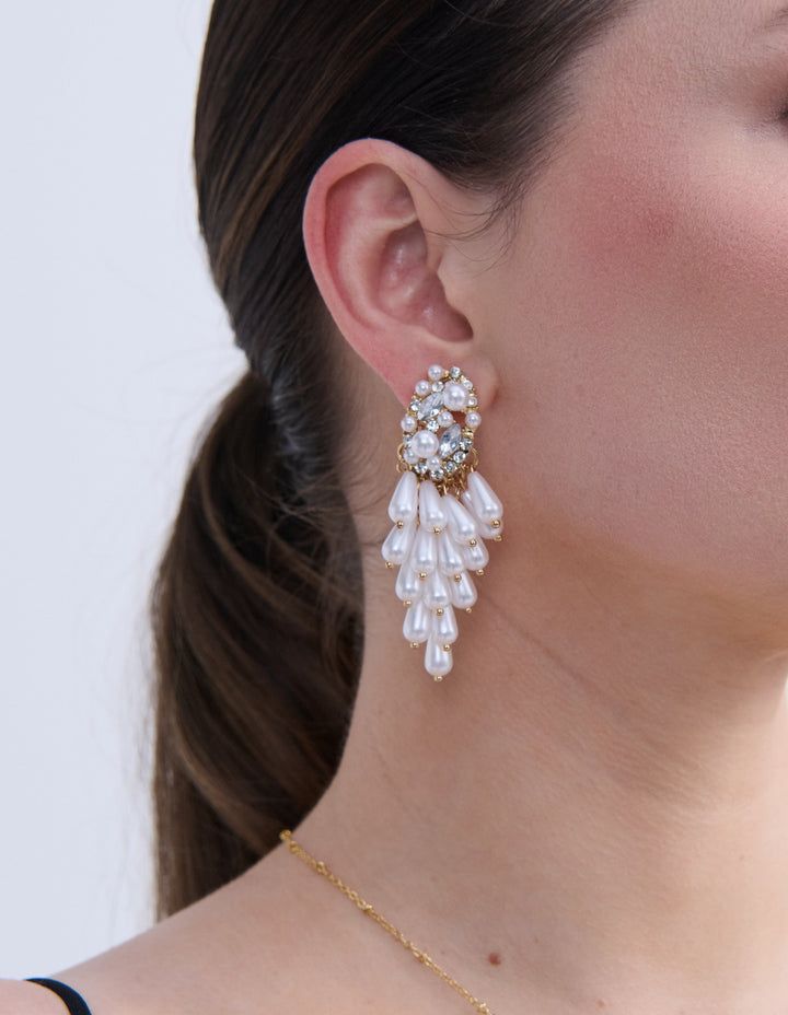 Opaline Pearl Statement Earrings