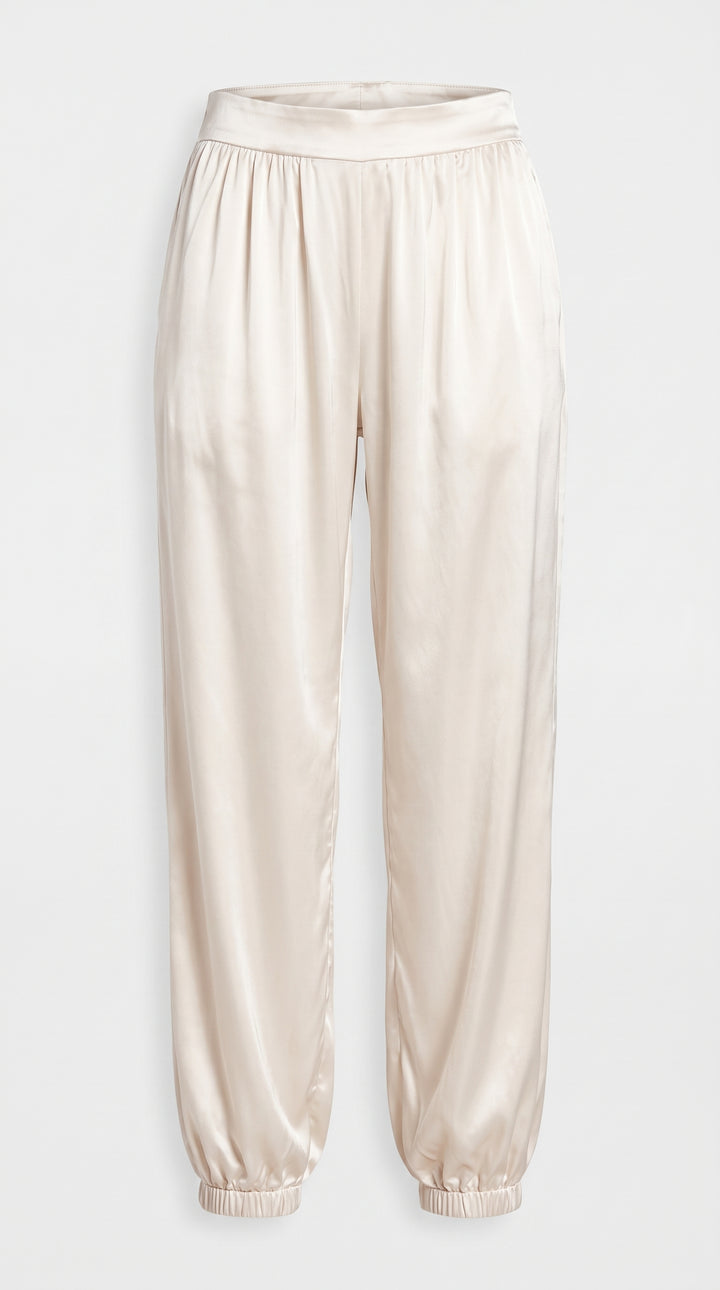 Viscose Blend Pants - Ivory