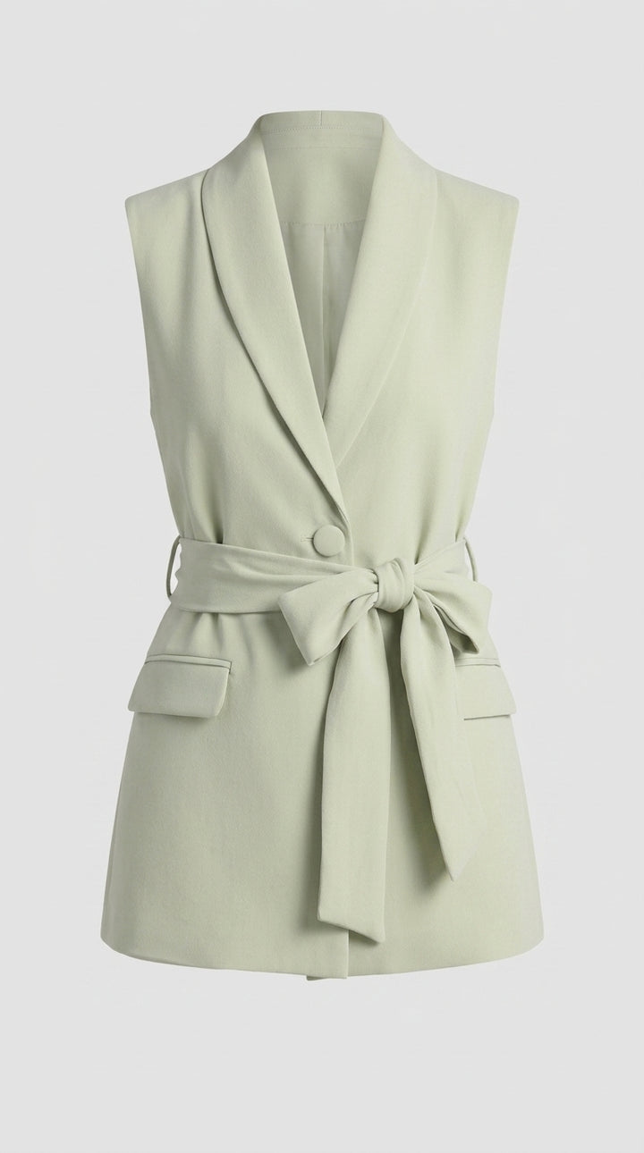 Tailored Vest Top - Sage