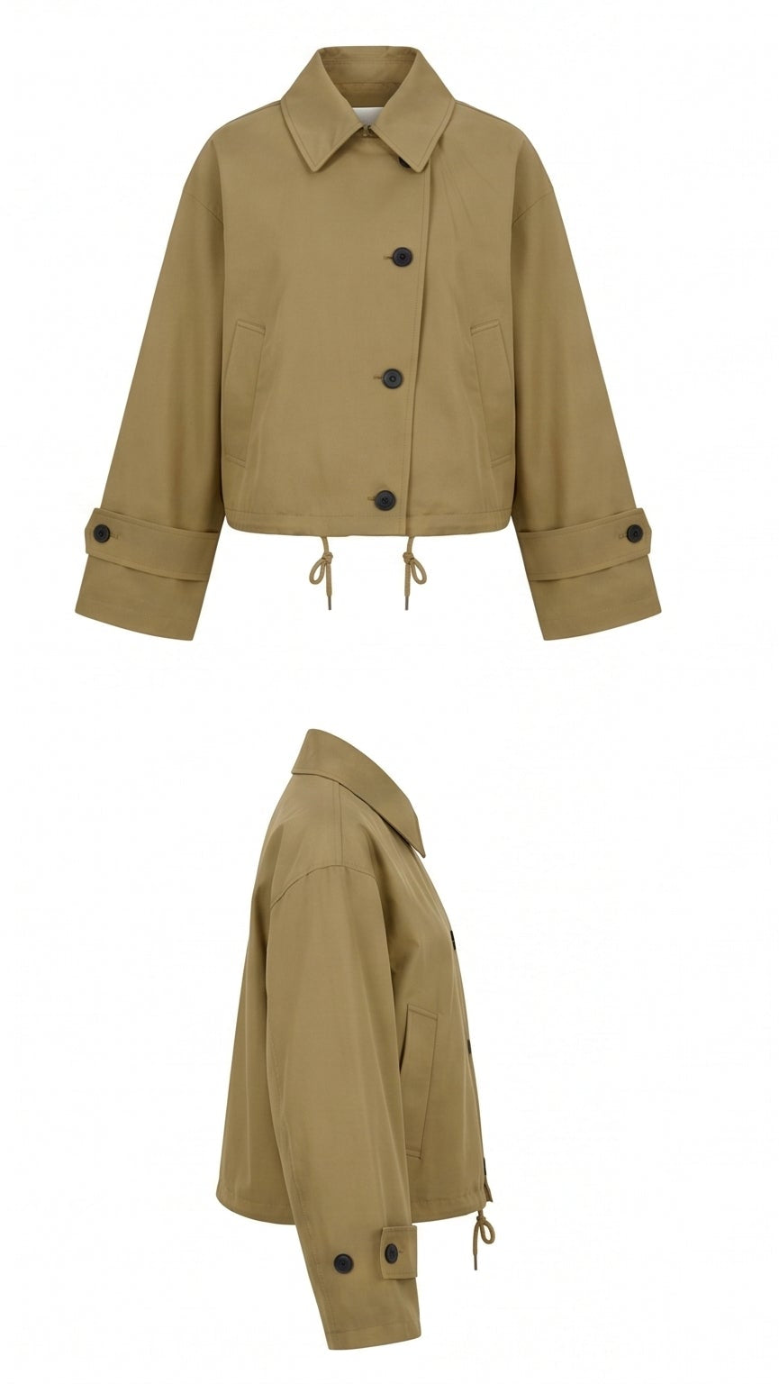 Cropped Utility Jacket - Green