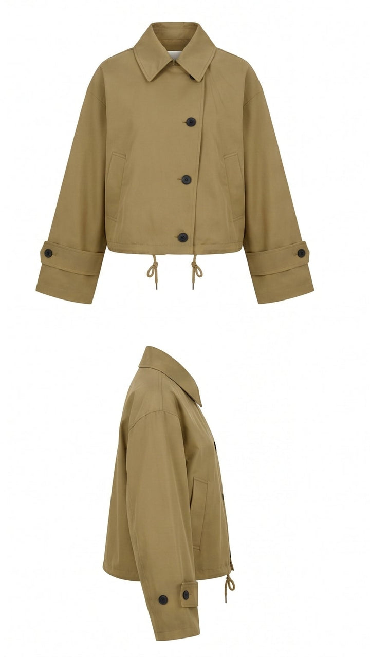 Cropped Utility Jacket - Green