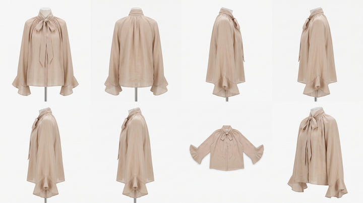 Oversized Drape Blouse - Sand