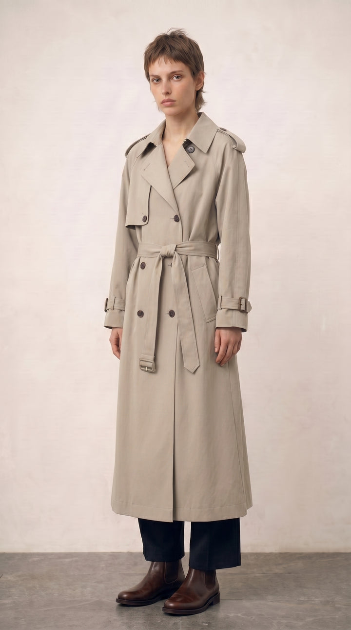 Double-Breasted Trench - Taupe
