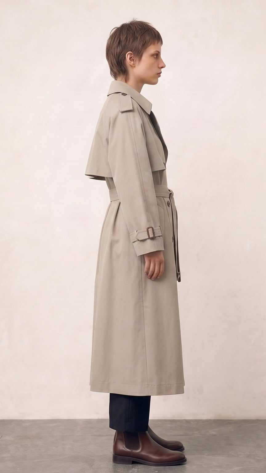 Double-Breasted Trench - Taupe
