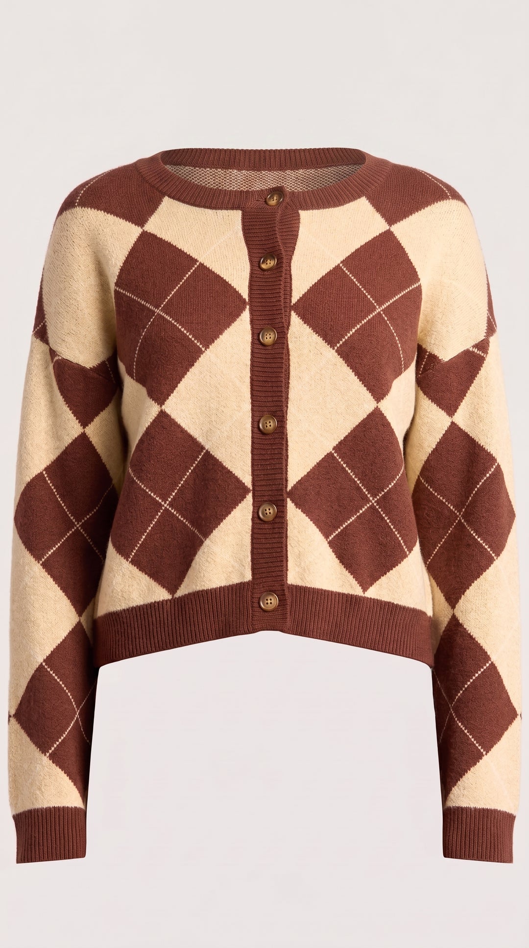 Argyle Knit Top