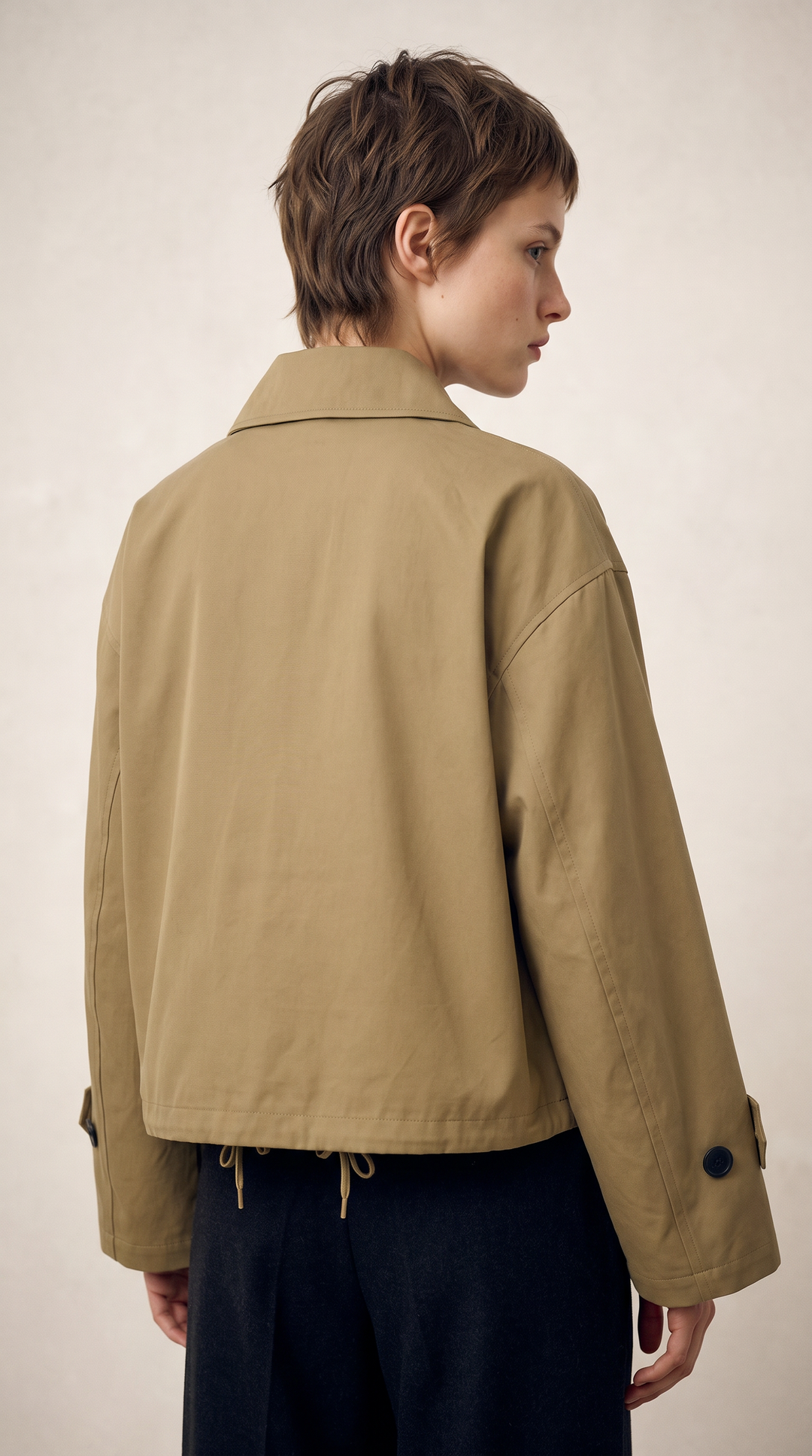 Cropped Utility Jacket - Green