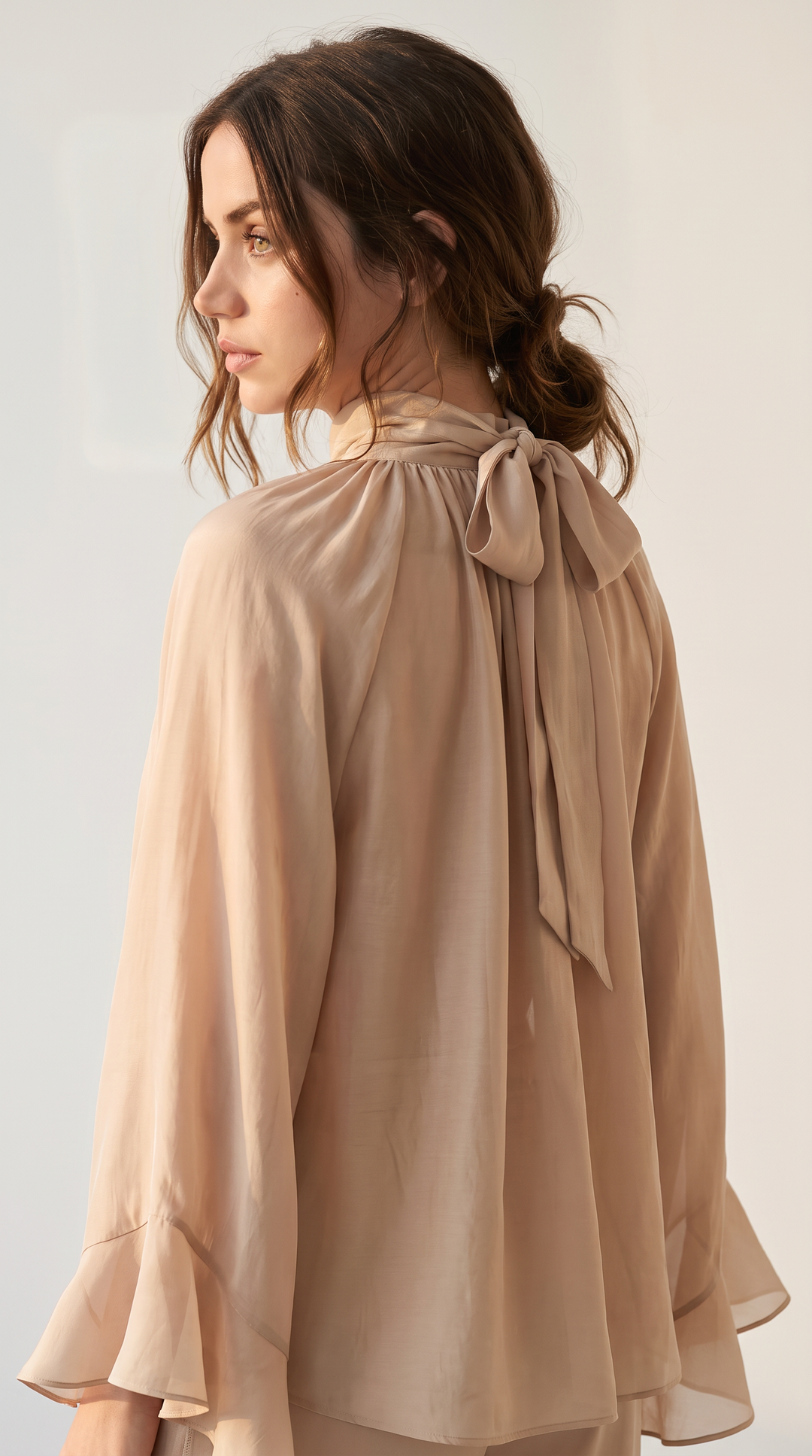 Oversized Drape Blouse - Sand