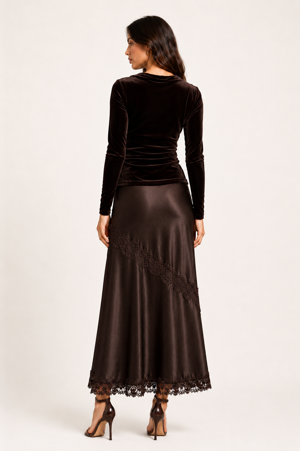 Midi Skirt — Brown