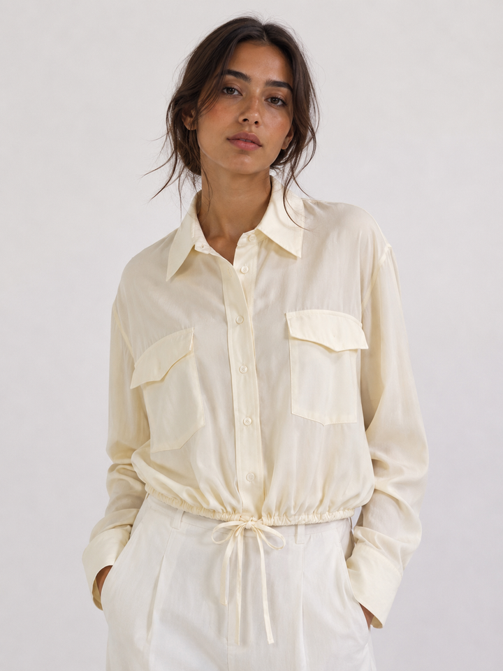 Cupro Blouse - Ivory