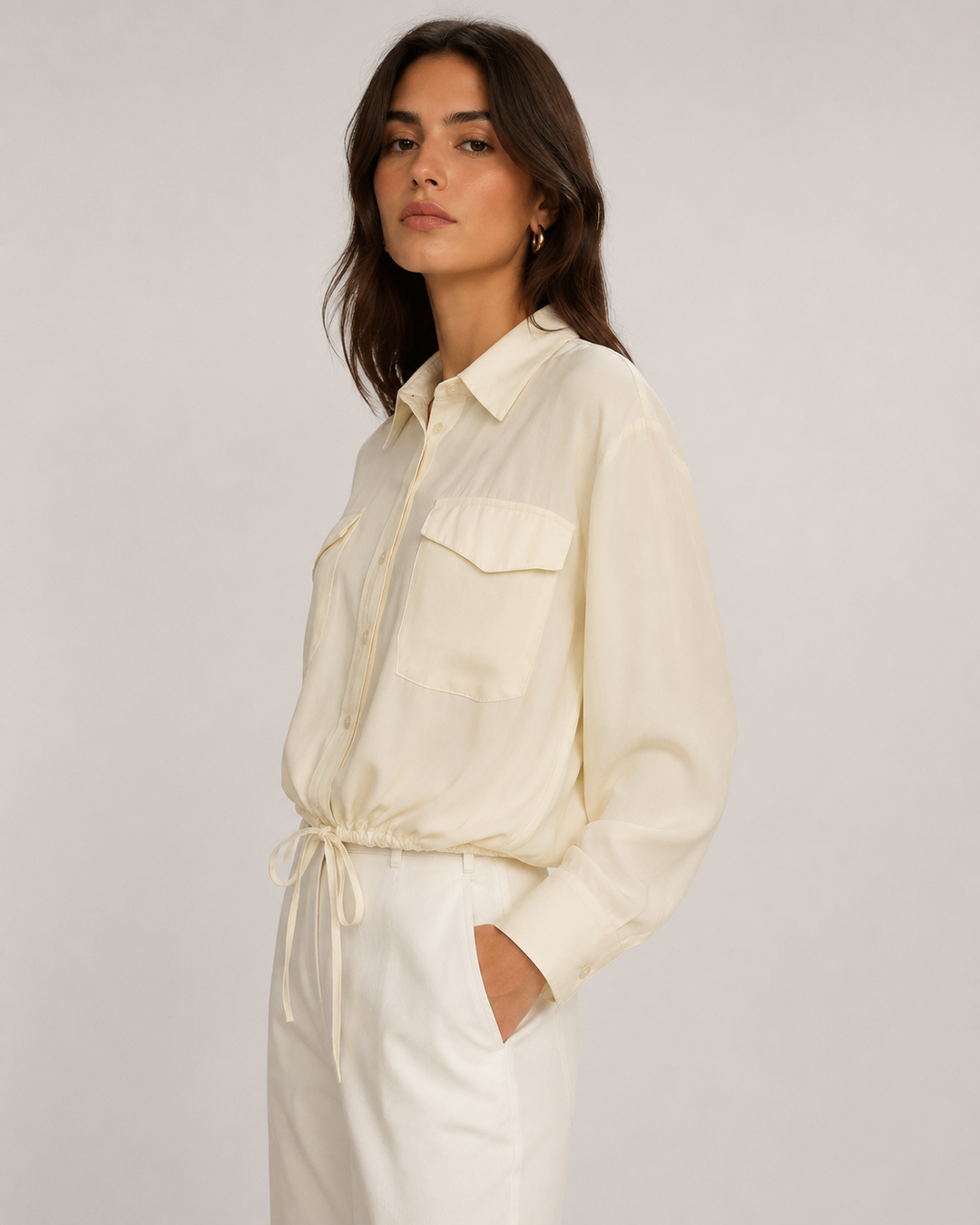 Cupro Blouse - Ivory