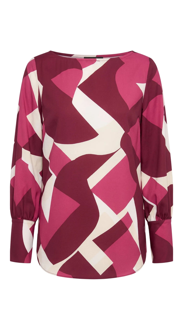 Abstract Print Long Sleeve Top