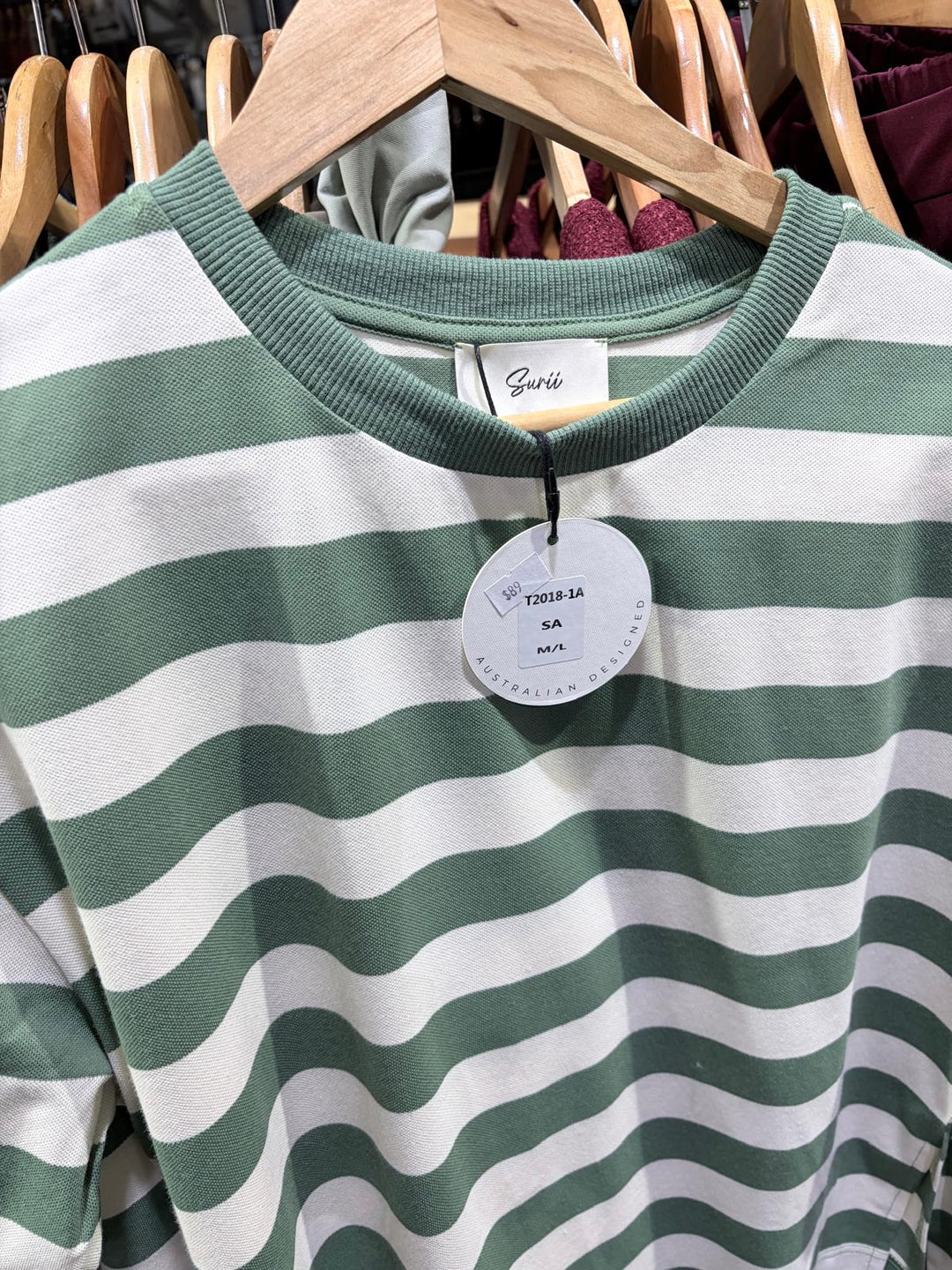 Striped Long-Sleeve Ribbed Pullover