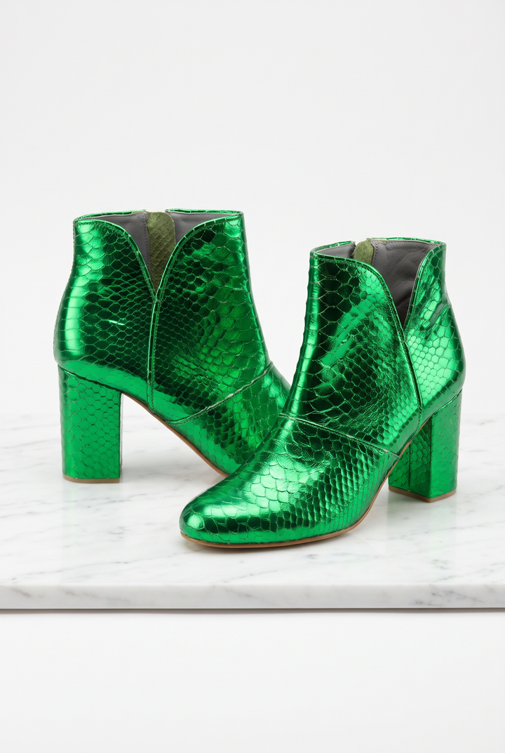 Joey Boot - Metallic Emerald Green