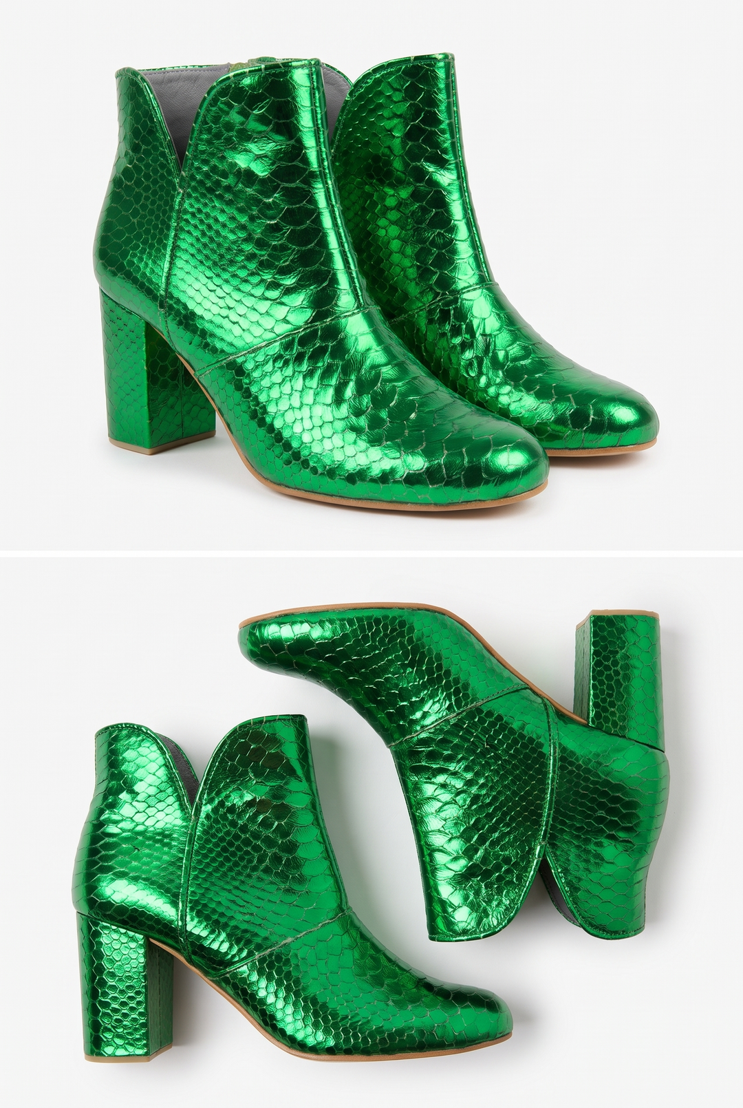 Joey Boot - Metallic Emerald Green