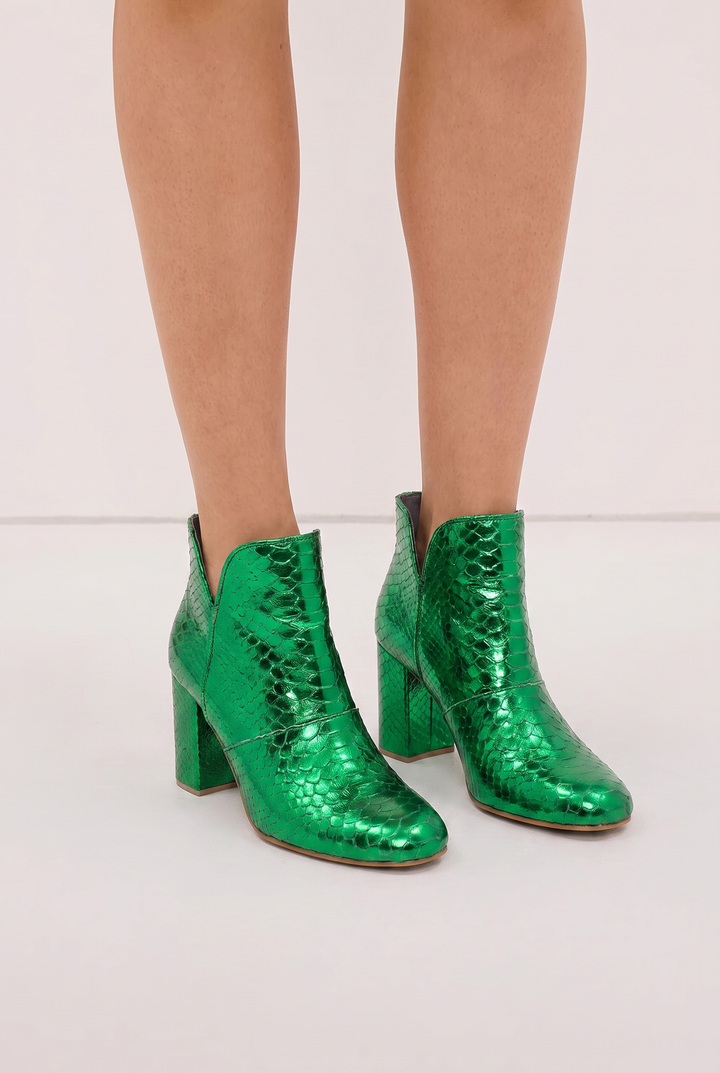 Joey Boot - Metallic Emerald Green