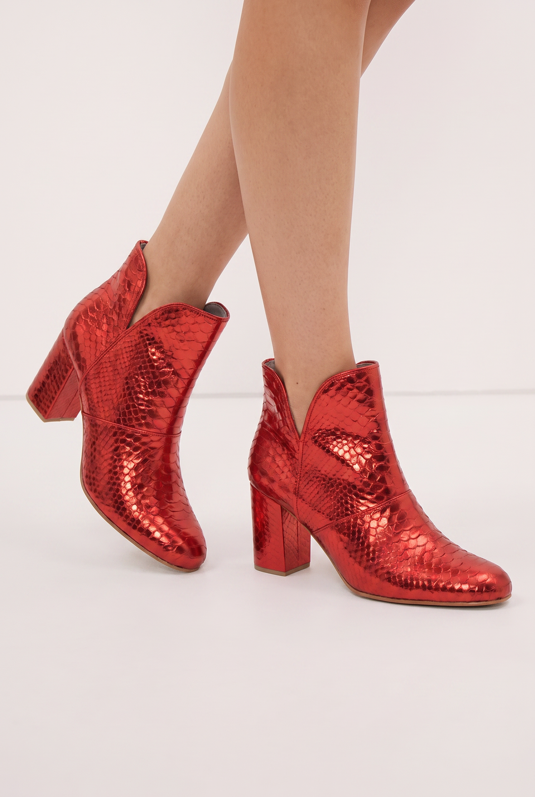 Joey Boot - Red metallic
