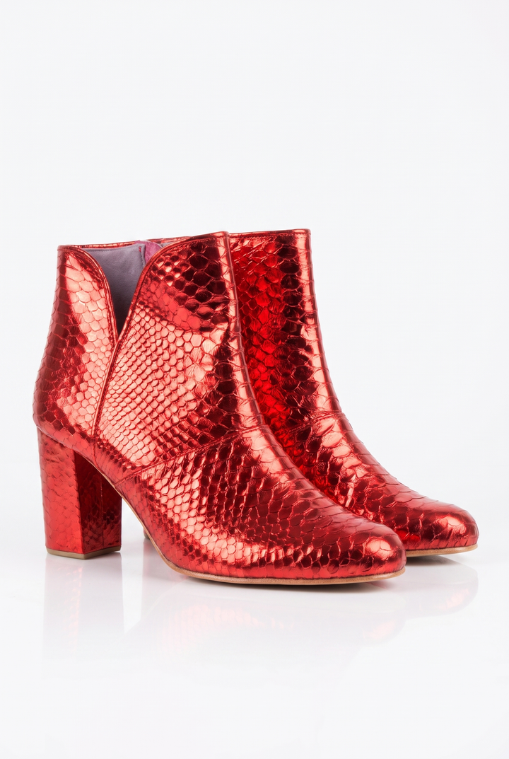 Joey Boot - Red metallic