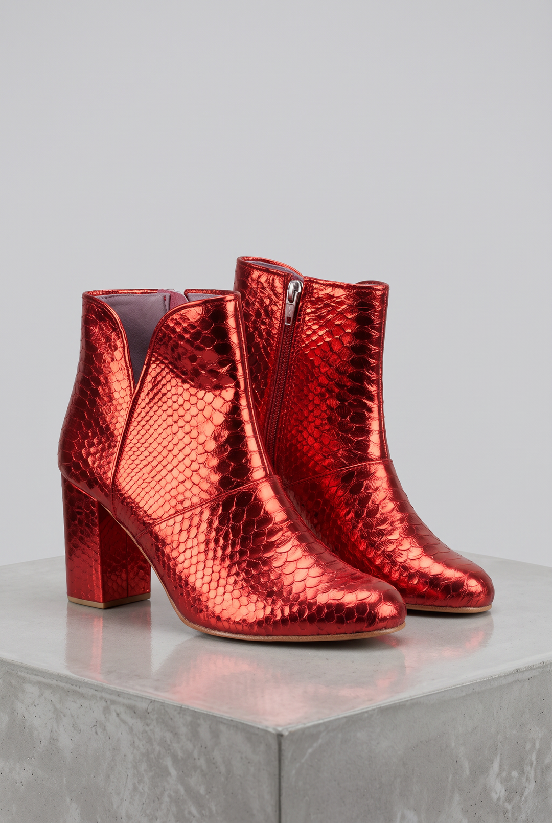 Joey Boot - Red metallic