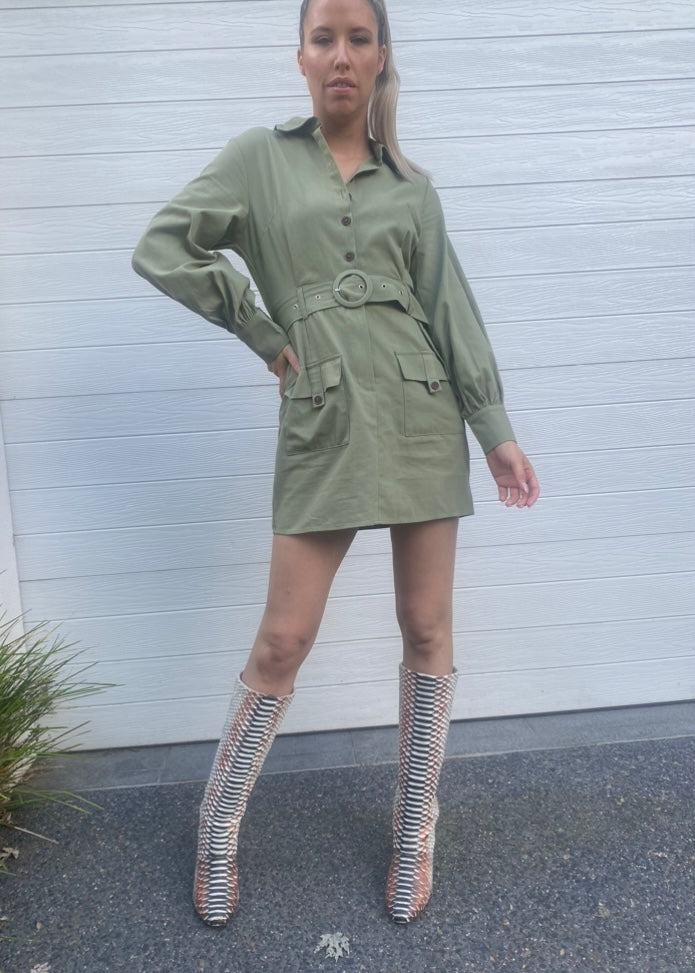 Cargo dress - Khaki