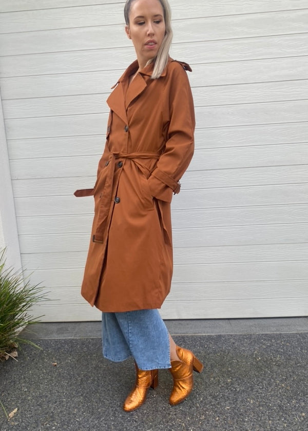 Ava Trench Coat - Tan