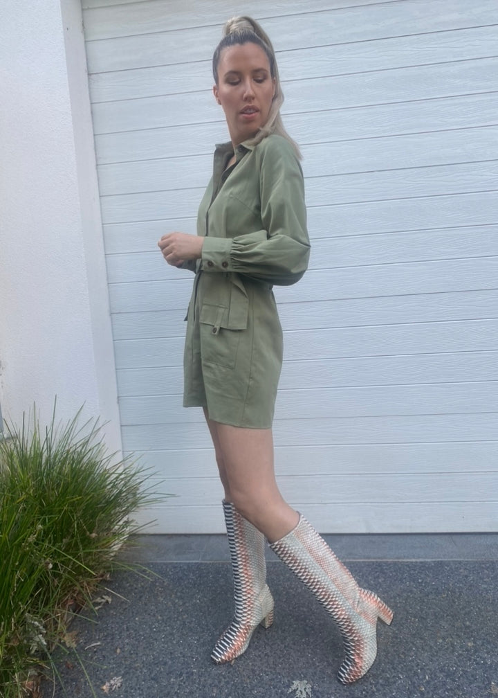 Cargo dress - Khaki
