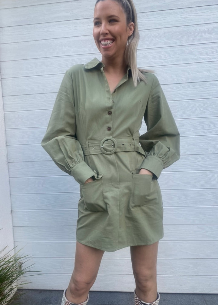Cargo dress - Khaki