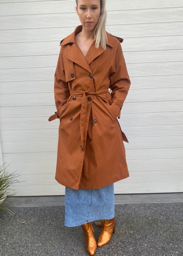 Ava Trench Coat - Tan