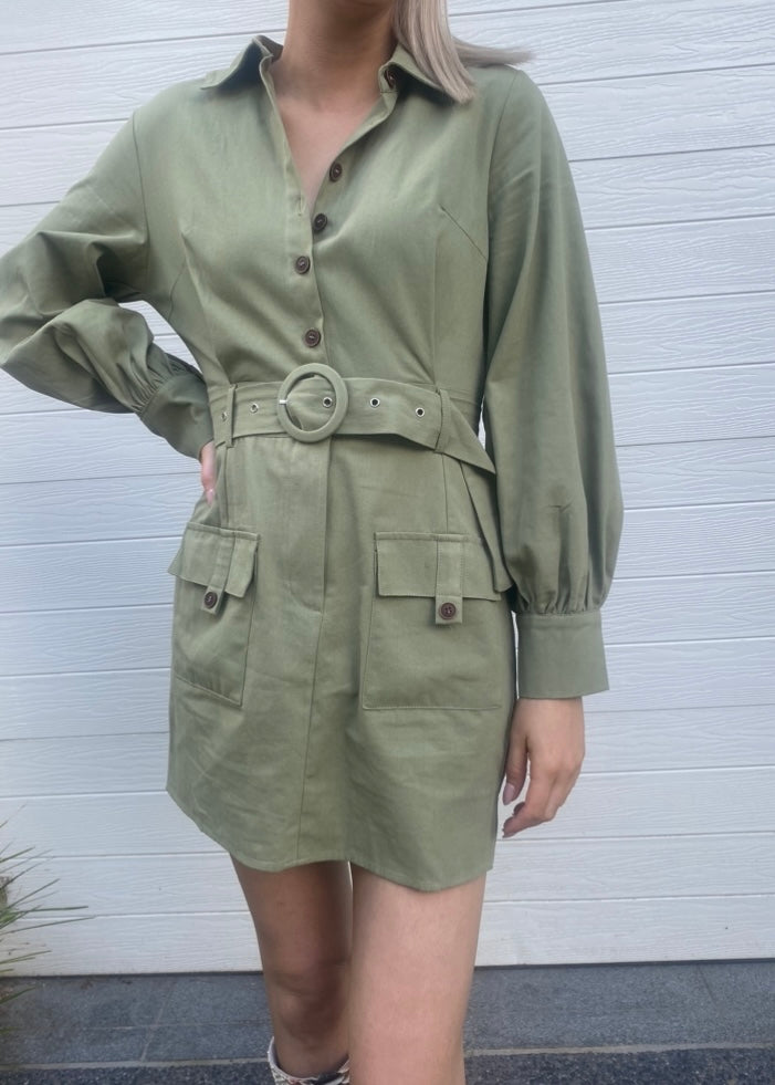 Cargo dress - Khaki
