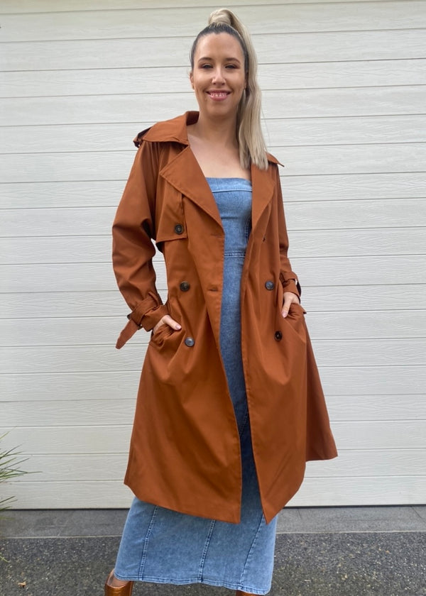 Ava Trench Coat - Tan