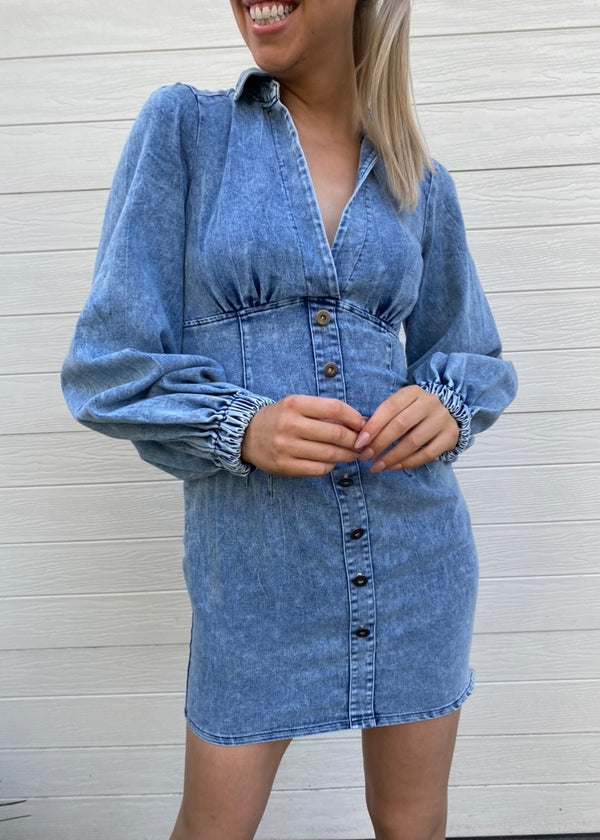 Jemima denim dress - Blue denim