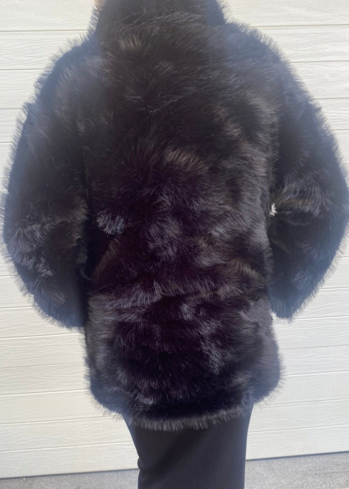 Biba faux fur coat - Black