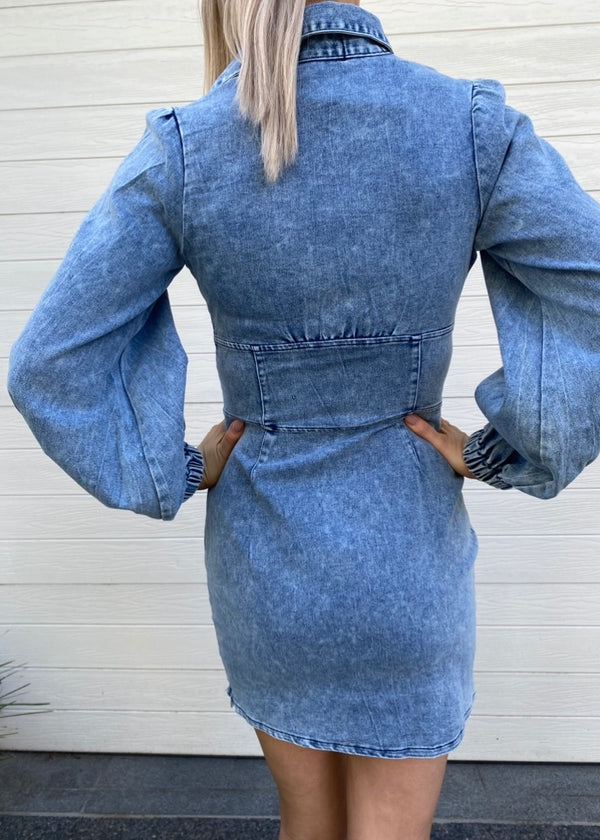 Jemima denim dress - Blue denim