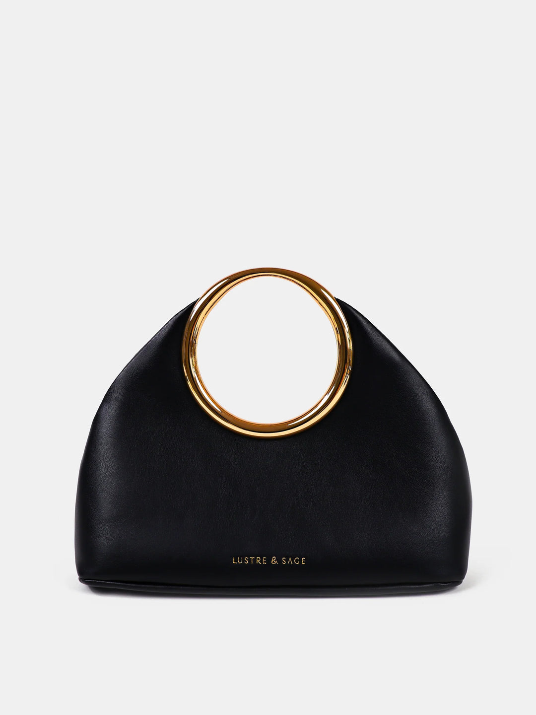 Hailey Statement Handle Bag - Black