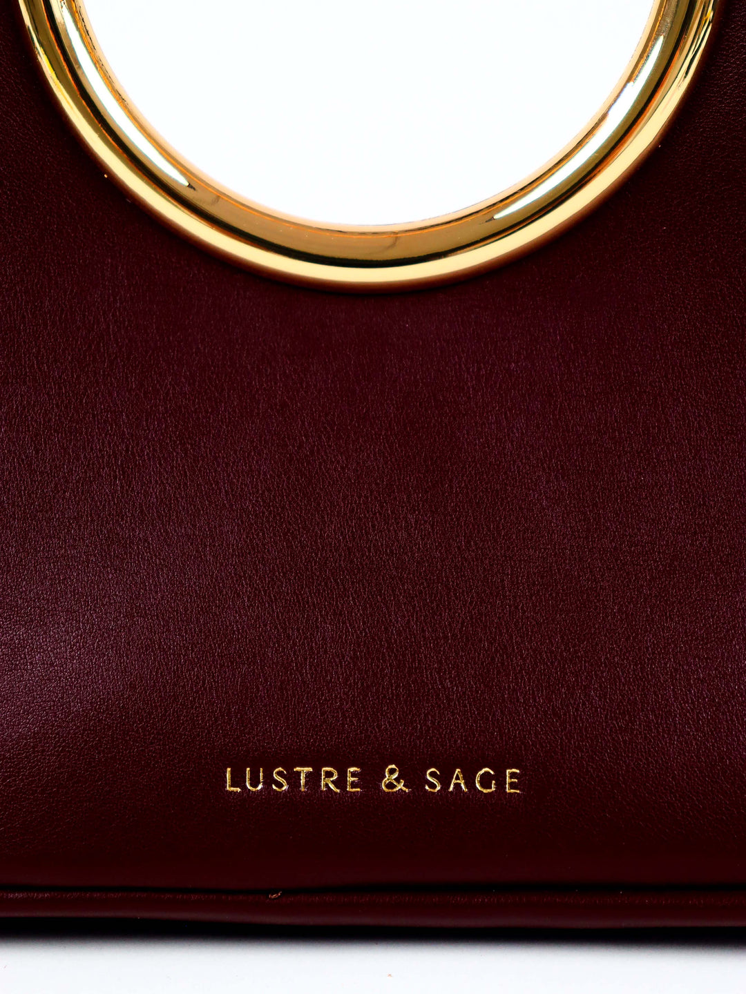 Hailey Statement Handle Bag - Burgundy