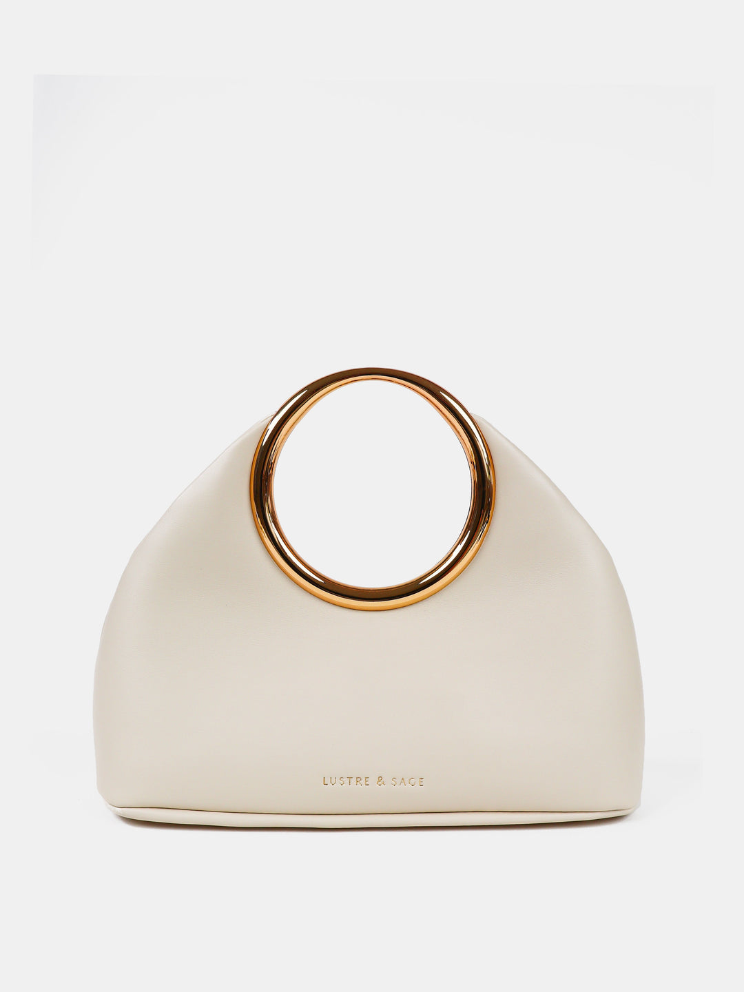 Hailey Statement Handle Bag - White
