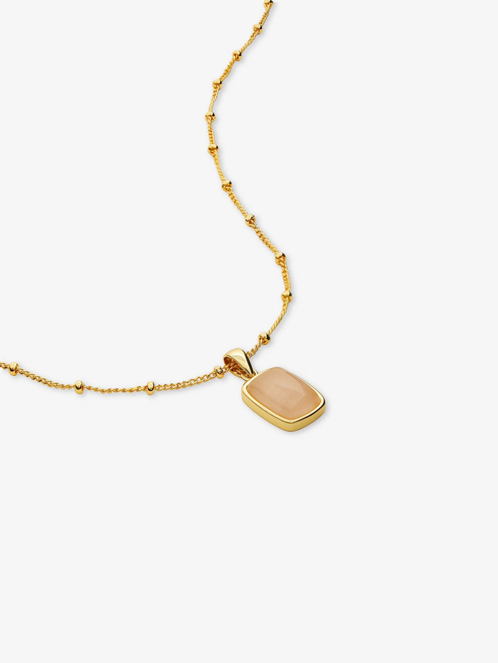 Wynter Rose Quartz Necklace - Gold
